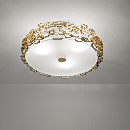 Plafonnier contemporain - GLAMOUR - TERZANI - rond / en métal / halogène