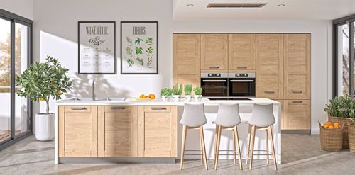 Cuisine contemporaine - Truro - SAGNE - en bois / en stratifié / de taille moyenne