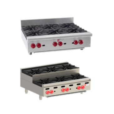 Table de cuisson à gaz - AHP SERIES - WOLF - professionnelle / 6 foyers / à poser
