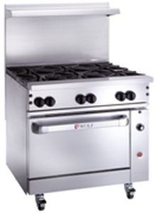 Cuisinière à gaz - 48" DOUBLE SERIES - WOLF - professionnelle