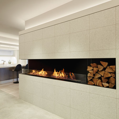Insert de cheminée d'angle - FLEX LEFT CORNER - EcoSmart Fire - au bioéthanol / en acier / contemporain