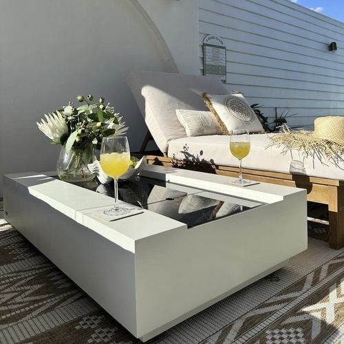 Brasero de jardin à gaz - COSMO 50 - EcoSmart Fire - au bioéthanol / en béton / en inox