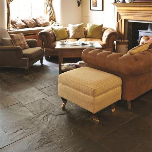 Carrelage en ardoise - BURNT SIENNA - ORIGINAL STYLE - finition naturelle / d'intérieur / de sol