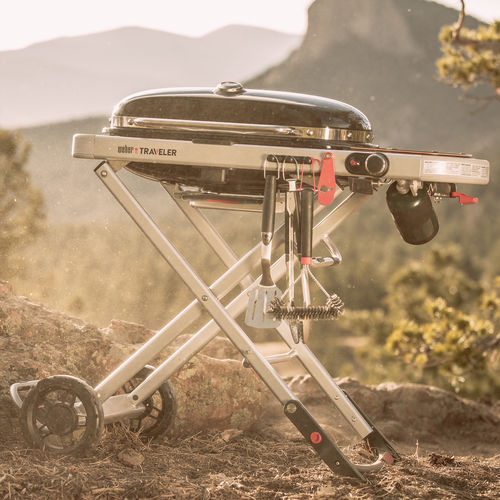 Barbecue à gaz - WEBER TRAVELER - Weber USA - mobile / transportable / en acier inoxydable