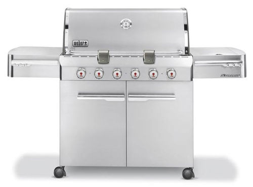 Barbecue à gaz - SUMMIT® S-620 - Weber USA - sur roulettes / en acier inoxydable