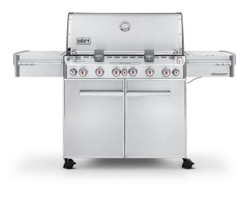 Barbecue à gaz - SUMMIT® S-670™ - Weber USA - sur roulettes / en acier inoxydable