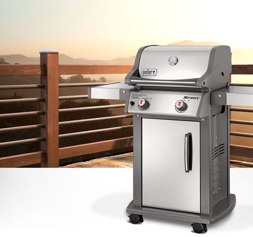 Barbecue à gaz - SPIRIT® S-210™ - Weber USA - sur roulettes / en acier inoxydable