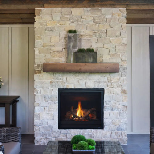 Cheminée à gaz - SlimLine Series - HEAT & GLO® - à encastrer / simple face / à foyer fermé