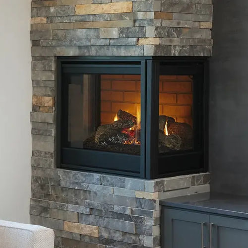 Cheminée à gaz - ST-DV36IN - HEAT & GLO® - à encastrer / d'angle / double face
