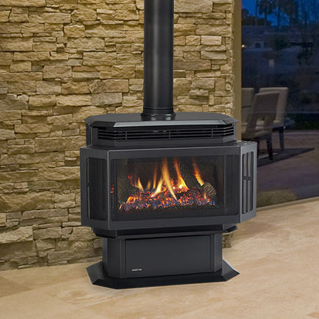 Poêle à gaz - HUDSON BAY - QUADRA-FIRE - 10 kW - 20 kW / contemporain / en métal