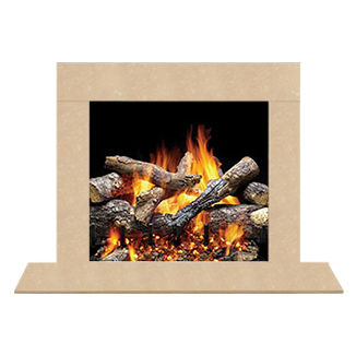 Habillage de cheminée contemporain - BEIGE - QUADRA-FIRE - en pierre
