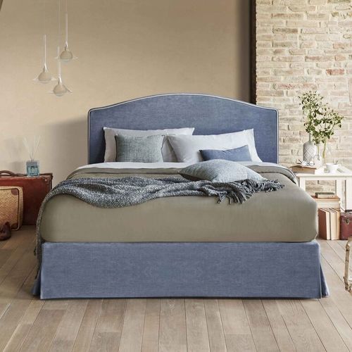Tête de lit pour lit double - PEARL - DORELAN - contemporaine / en tissu / marron