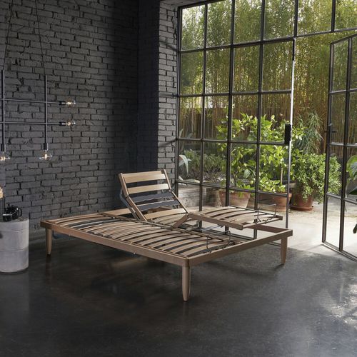 Sommier double - NATURAL 68  - DORELAN - à lattes / manuel / électrique