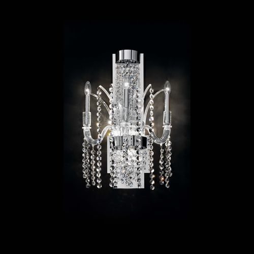 Applique murale contemporaine - ICE - de Majo Light - d'intérieur / en métal chromé / en cristal