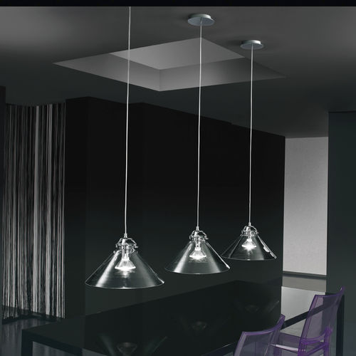 Suspension - TOMMY  - de Majo Light - en métal chromé / en verre / contemporaine