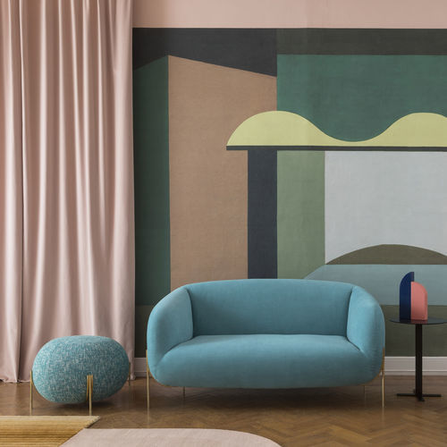 Canapé contemporain - GEO - saba - en tissu / avec accoudoirs / avec revêtement amovible