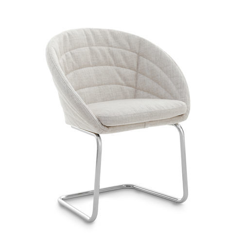 Chaise de salle à manger contemporaine - PETITE FLEUR - saba - d'intérieur / en tissu / avec piètement en métal peint