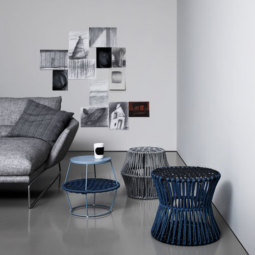 Table d'appoint contemporaine - ZIGGY - saba - en bois / en fer / en corde