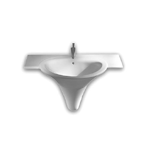 Vasque suspendue - YR3801 - HATRIA srl - en céramique / avec plan intégré / 1 trou