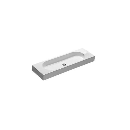 Vasque suspendue - Y0W501 - HATRIA srl - en céramique / avec porte-serviettes intégré / rectangulaire