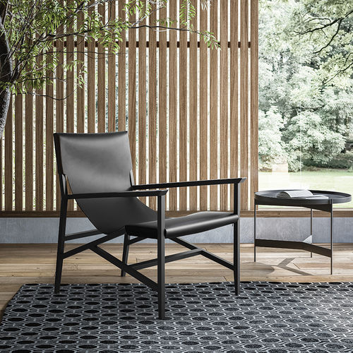 Fauteuil contemporain - ISOTTA  - PIANCA - en cuir / en tissu / en frêne