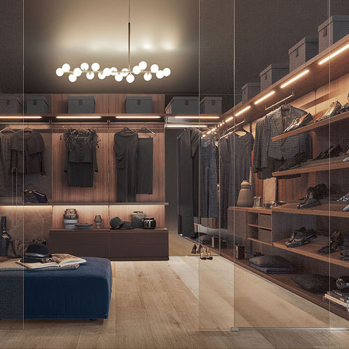 Dressing modulable - VISTA  - PIANCA - contemporain / en bois / en verre