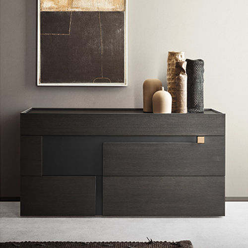 Commode contemporaine - LOGOS - PIANCA - en bois laqué / non spécifié / marron
