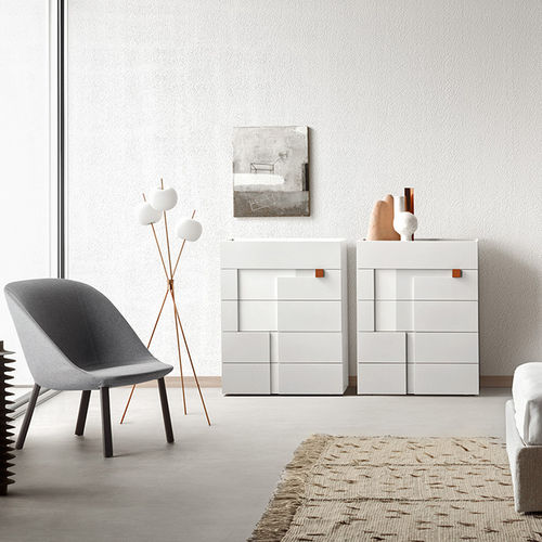 Chiffonnier contemporain - LOGOS - PIANCA - en bois laqué / blanc