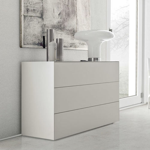 Commode contemporaine - NORMA  - PIANCA - en bois laqué / en verre / non spécifié