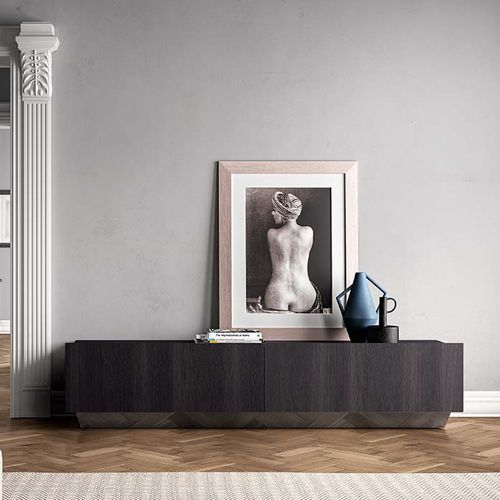 Buffet contemporain - TOSCA  - PIANCA - en ébène / en bois de rose / gris