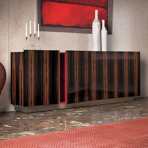 Buffet contemporain - TOSCA - PIANCA - en bois laqué / en ébène / en bois de rose