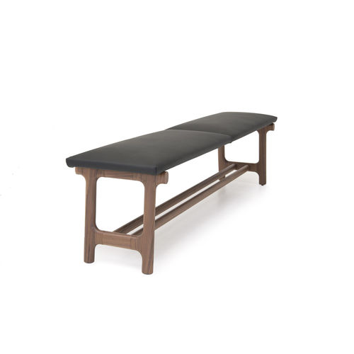 Banquette contemporaine - FUSHIMI - PIANCA - en tissu / en cuir / en frêne