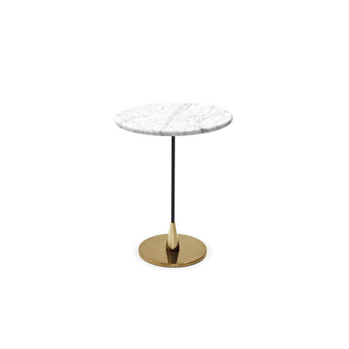 Guéridon contemporain - BAIO - PIANCA - en terrazzo / avec piètement en métal / rond