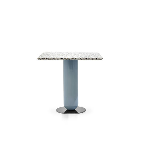 Table contemporaine - ETTORINO  - PIANCA - en bois laqué / en marbre / en terrazzo