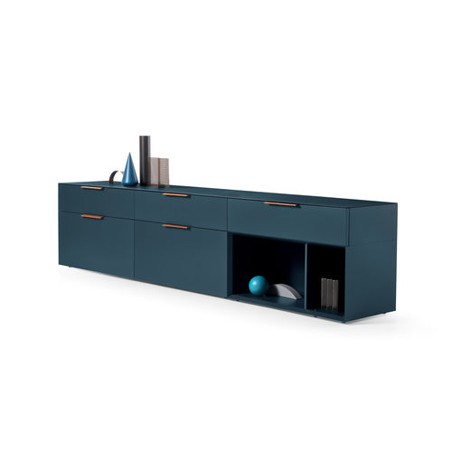 Buffet contemporain - BREMA - PIANCA - en bois laqué / beige