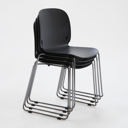 Chaise contemporaine - INTRO  - PIANCA - d'intérieur / en polyamide / avec piètement en métal laqué