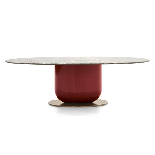 Table contemporaine - ETTORE - PIANCA - en bois / en métal peint / en marbre