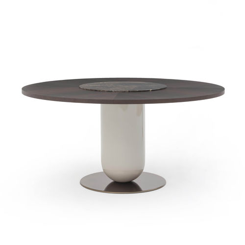 Table contemporaine - ETTORE - PIANCA - en bois / en marbre / avec piètement en métal