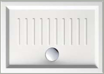 Receveur de douche rectangulaire - H6: 358911 - GSI - à encastrer / en céramique