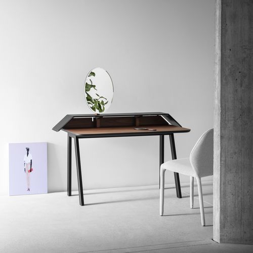 Coiffeuse contemporaine - Tolda - miniforms - en bois laqué / en chêne / en noyer