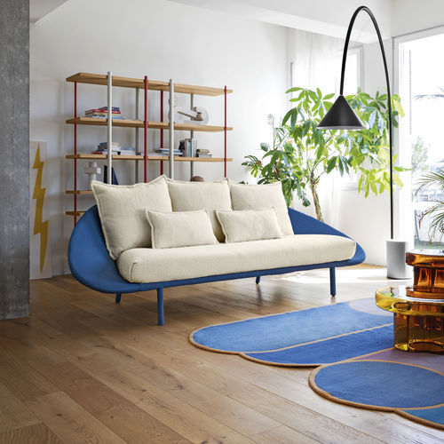 Canapé contemporain - Lem - miniforms - en tissu / en cuir / avec coussin amovible