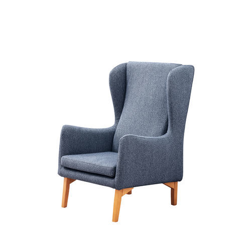 Fauteuil contemporain - Louise - miniforms - en tissu / en cuir / en hêtre
