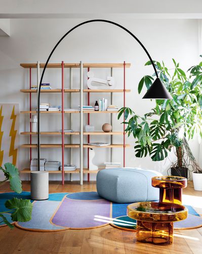 Lampe sur pied - Ozz - miniforms - en métal laqué / en béton / contemporaine