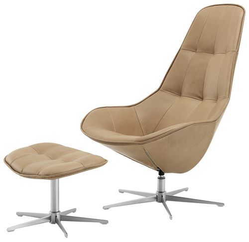 Fauteuil contemporain - BOSTON  - BoConcept - en cuir / en tissu / en acier