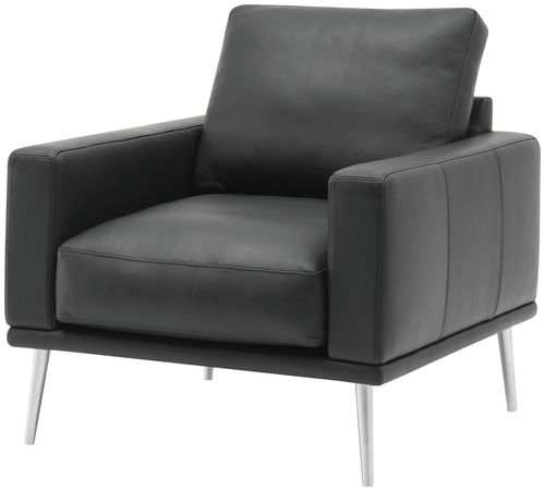Fauteuil contemporain - CARLTON - BoConcept - en cuir / en tissu / en acier