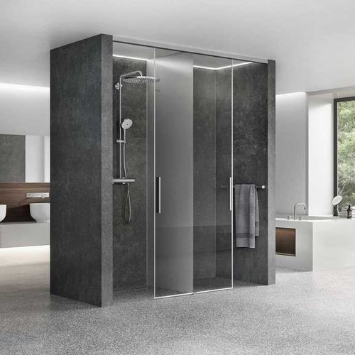 Paroi de douche coulissante - VIVA - DUSCHOLUX AG - rectangulaire / en niche / en verre trempé