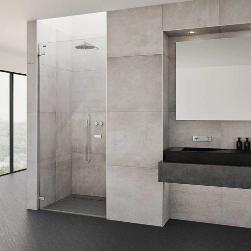 Paroi de douche battante - VIVA - DUSCHOLUX AG - rectangulaire / en niche / en verre trempé