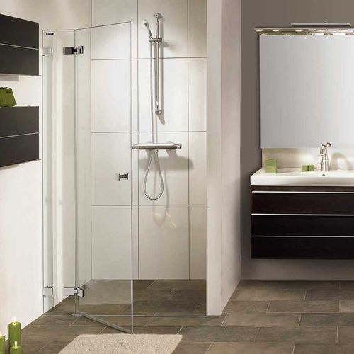 Paroi de douche battante - COLLECTION 2 - DUSCHOLUX AG - d'angle / en niche / en verre trempé