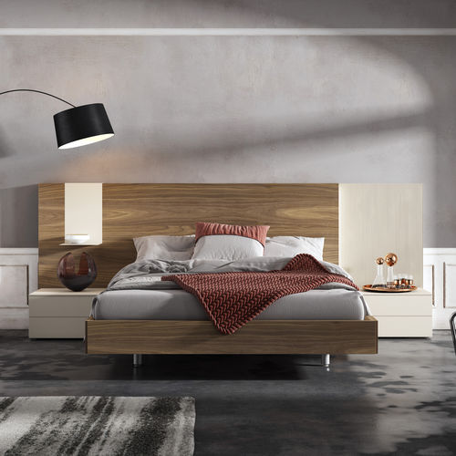 Tête de lit pour lit double - WALL: comp.114 - MUEBLES MESEGUE, S.A. - contemporaine / en placage de bois / en MDF laqué