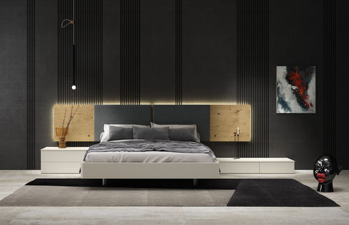 Tête de lit pour lit double - LUCA: comp.117 - MUEBLES MESEGUE, S.A. - contemporaine / en placage de bois / en MDF laqué